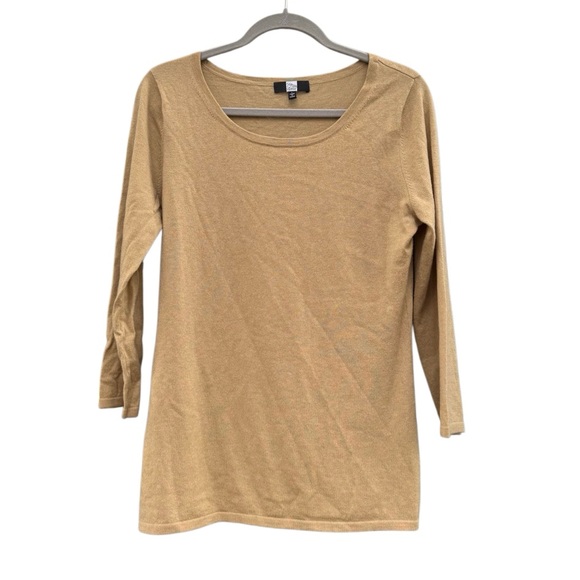 Saks Fifth Avenue Women's Cashmere Wool Blend Crew Neck Long Sleeve Top - Large - Picture 1 of 5
